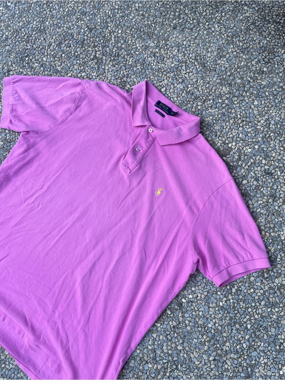 Polo Ralph Lauren Pink Polo Shirt with Yellow Pony